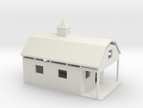 'S Scale' - Shed in White Natural Versatile Plastic