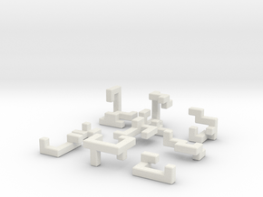 Switch Cube (1.5cm) in White Natural Versatile Plastic