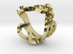 VAVE RING size 17 (US 8) in 18k Gold Plated Brass
