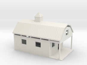 'HO Scale' - Shed in White Natural Versatile Plastic