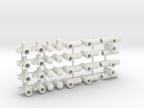Box Kite connector kit for 8mm dowels on sprues in White Natural Versatile Plastic