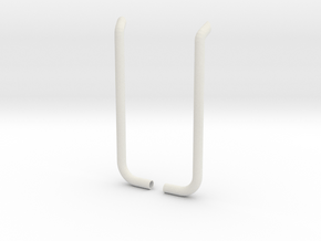 1/24 curved 8" straight pipes in White Natural Versatile Plastic