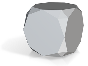 03. Rectified Truncated Cube - 10mm in Tan Fine Detail Plastic