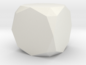 03. Rectified Truncated Cube - 1in in White Natural Versatile Plastic