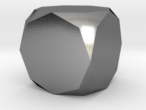 03. Rectified Truncated Cube - 10mm in Polished Silver