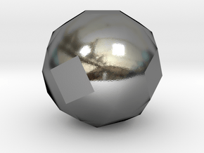 05. Rectified Snub Cube - 10mm in Polished Silver
