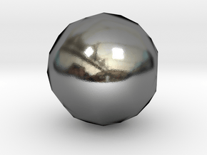 07. Rectified Truncated Icosahedron - 10mm in Polished Silver