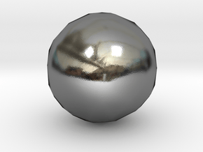 10. Rectified Snub Dodecahedron - 10mm in Polished Silver