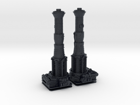 TURBOLASER TOWER CANNONS 1/72 Plastic  in Black PA12