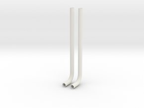 1/24 tall 8" stovepipe stacks in White Natural Versatile Plastic