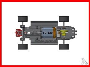 Universal Chassis-28mm Front (INL,S/Can,Sphl bush) in White Natural Versatile Plastic