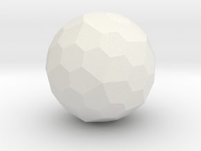 06.Truncated Pentakis Dodecahedron Pattern 2 - 1in in White Natural Versatile Plastic