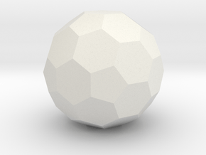 02. Chamfered Dodecahedron - 1in in White Natural Versatile Plastic