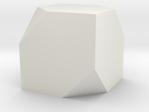 05. Chamfered Tetrahedron - 1in in White Natural Versatile Plastic
