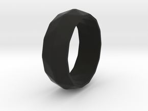 Low-Res Ring, Size 8 in Black Natural Versatile Plastic