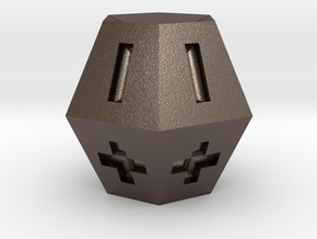 Hex Counter - Polarity Component in Polished Bronzed-Silver Steel