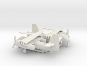 Grumman S2-F Tracker (folded wings) in White Natural Versatile Plastic: 6mm