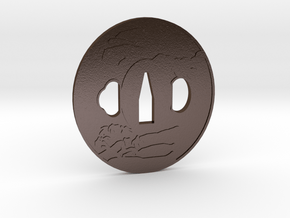 Ninja III: The Domination Tsuba EyePatch Replica in Polished Bronze Steel