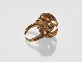 Bronze coctail ring Flos in Natural Bronze