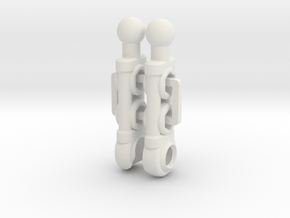 Mechanoid Thigh Set for ModiBot in White Natural Versatile Plastic