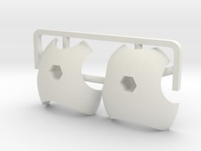 Rounded Chestplate for ModiBot in White Natural Versatile Plastic