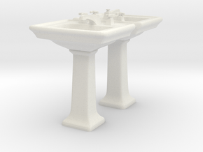 Toilet Sink Ver03. 1:30 Scale in White Natural Versatile Plastic