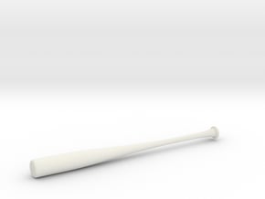 Baseball Bat Action Figure Accessory in White Natural Versatile Plastic