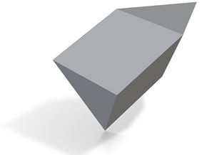 07. Elongated Triangular Pyramid - 10mm in Tan Fine Detail Plastic