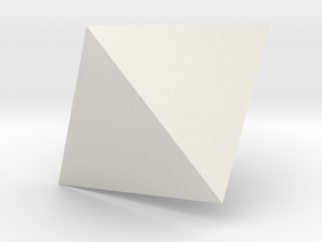 01. Square Pyramid - 1in in White Natural Versatile Plastic