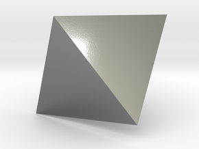 01. Square Pyramid - 10 mm in Polished Silver