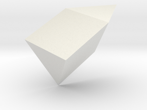 07. Elongated Triangular Pyramid - 1in in White Natural Versatile Plastic