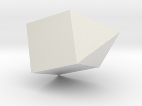 08. Elongated Square Pyramid -1in in White Natural Versatile Plastic