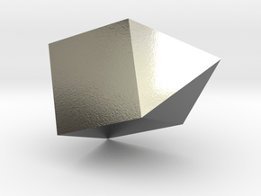 08. Elongated Square Pyramid -10mm in Polished Silver