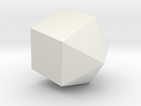 09. Elongated Pentagonal Pyramid - 1in in White Natural Versatile Plastic