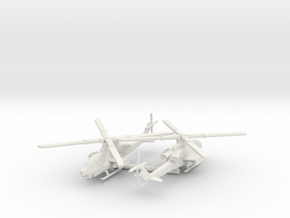 Bell AH-1Z Viper Attack Helicopter in White Natural Versatile Plastic: 6mm