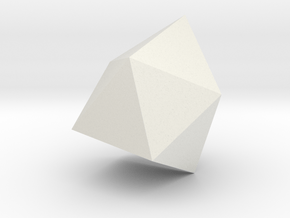 10. Gyroelongated Square Pyramid - 1in in White Natural Versatile Plastic