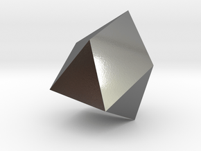 10. Gyroelongated Square Pyramid - 10mm in Polished Silver