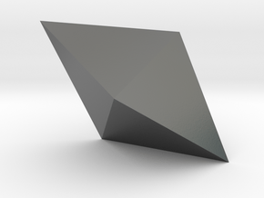 12. Triangular Dipyramid - 10mm in Polished Silver