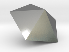 13. Pentagonal Dipyramid - 10mm in Polished Silver