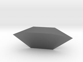 14. Elongated Triangular Dipyramid - 10mm in Polished Silver