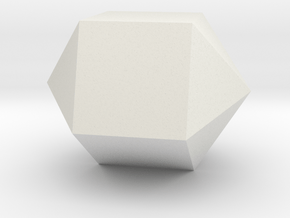 16. Elongated Pentagonal Dipyramid - 1in in White Natural Versatile Plastic