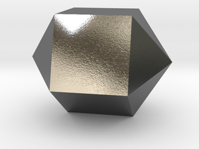 16. Elongated Pentagonal Dipyramid - 10mm in Polished Silver