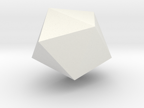 17. Gyroelongated Square Dipyramid - 1in in White Natural Versatile Plastic