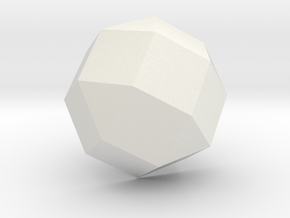 19. Elongated Square Cupola - 1in in White Natural Versatile Plastic