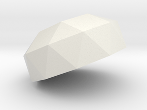 24. Gyroelongated Pentagonal Cupola - 1in in White Natural Versatile Plastic