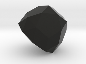 25. Gyroelongated Pentagonal Rotunda - 1in in Black Natural Versatile Plastic