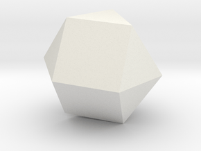 27. Triangular Orthobicupola - 1in in White Natural Versatile Plastic