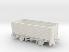 HO/OO 7-Plank Wagon v3 Chain Redux in White Natural Versatile Plastic
