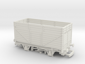 HO/OO 7-plank Wagon with Rails Bachmann Redux in White Natural Versatile Plastic