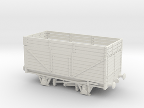 HO/OO 7-plank Wagon with Rails Chain Redux in White Natural Versatile Plastic